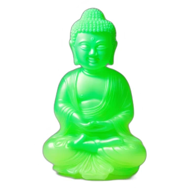 Bouddha uranium glass sticker