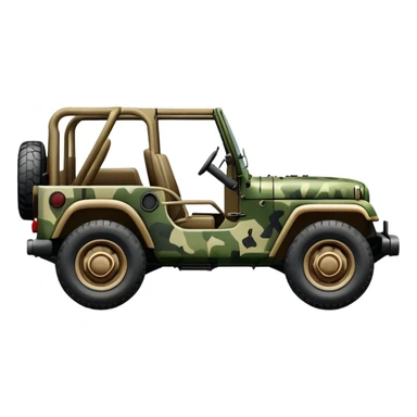 military jeep vehicle with camouflage pattern sticker