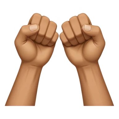 gesture: right fist in left palm sticker