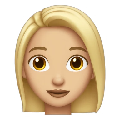 Romantic blonde girl with brown eyes sticker