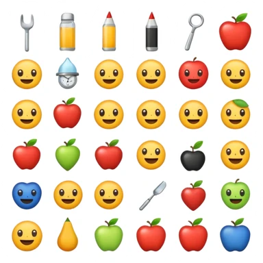 ikona dla przemiotów róznego rodzaju sticker