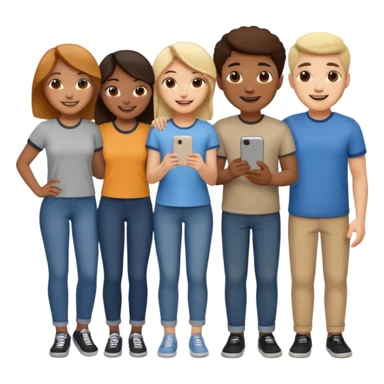 grupo de amigos sticker