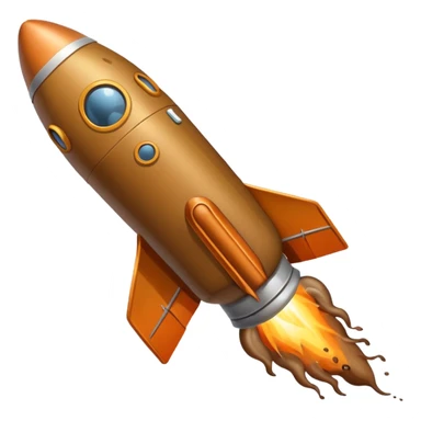 Turd rocket ship sticker
