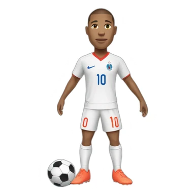 mbappe with a soccer ball sticker