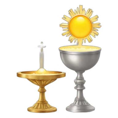 Monstrance with blessed sacrament sticker