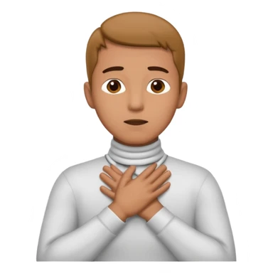 Man with hands gripped around neck crossed like he is choking sticker