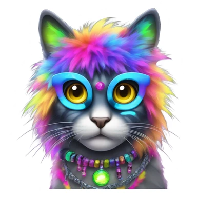 rave cat sticker