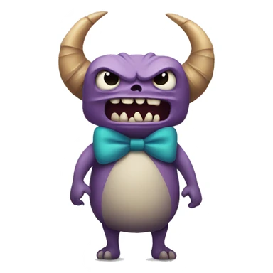 Monster with bow  sticker