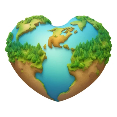 earth heart sticker