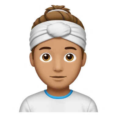 men with hairband sticker