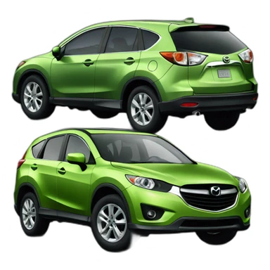 mazda sport 2 verde policromado y Honda CR-V 2004 gris sticker