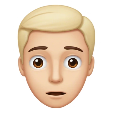 Eyebrows raised unevenly, mouth slightly open, the face of someone processing too much information at once. sticker