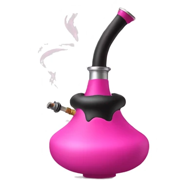 Pink shisha with smoke coming out sticker