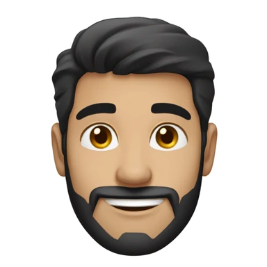 middle eastern man, black hair, hazel eyes, stubble, waving hi sticker