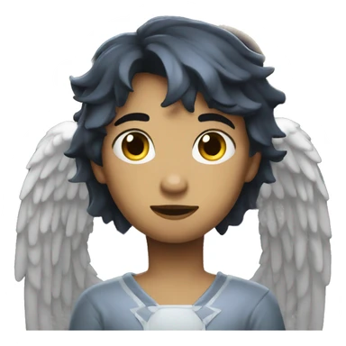 angel of dark lightning night sticker