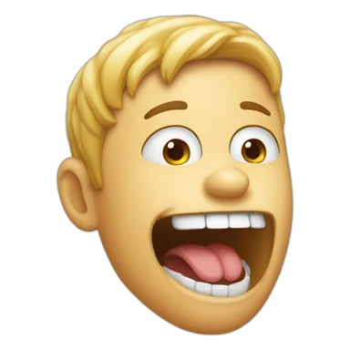 finger going across jaw line mewing sticker