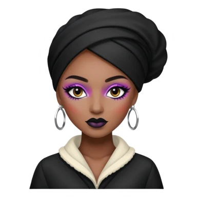 black make up artist sticker