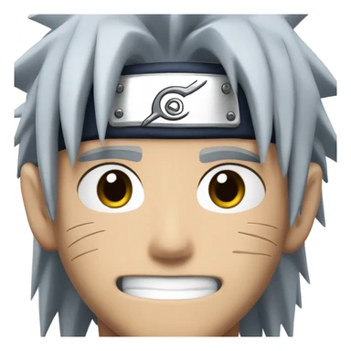 Naruto from Naruto with black curl hair sticker