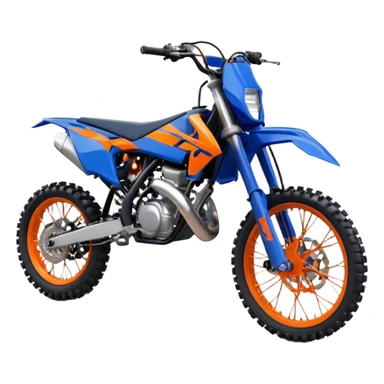 Blue dirt bike 85cc ktm sticker