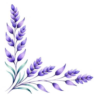 lavender Abstract Border Illustration for corners of page
 sticker