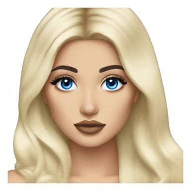 blonde kylie jenner with blue eyes sticker
