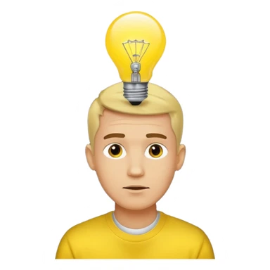 ligth man had an idea sticker