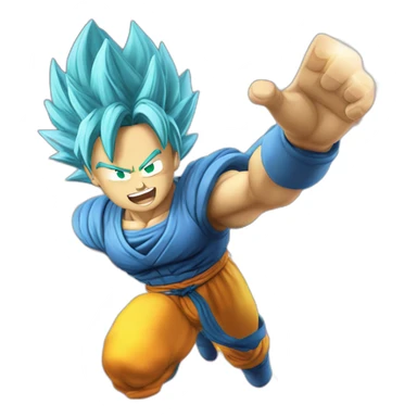 super saiya showing peace sticker