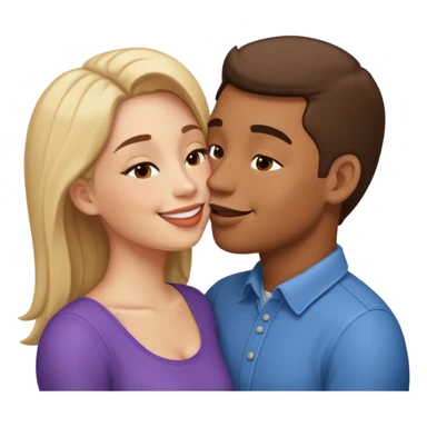 Couple kissing each other sticker