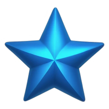Two blue stars on a crown sticker