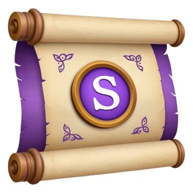 purple Scroll with quote sticker