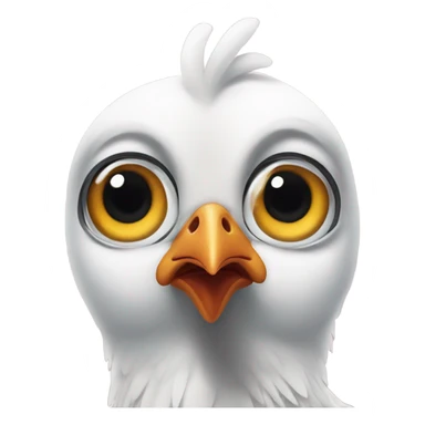 Big eyes chicken sticker