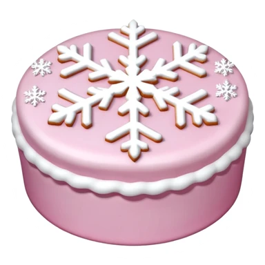 Pink snowflake 🍰 cake sticker