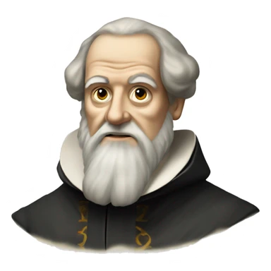 galileo galilei portrait without glasses sticker
