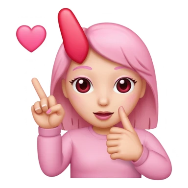 Heart and middle finger sticker