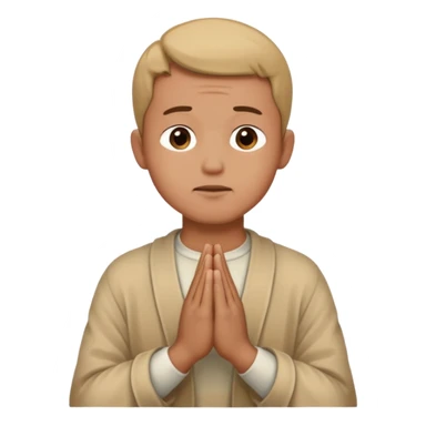 a man praying sticker