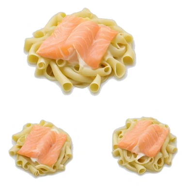 pasta with cream cheese, dill, smoked salmon and lemon creamy sauce sticker