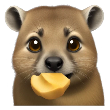 Hyrax eating  sticker