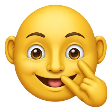 yellow face picking its nose sticker