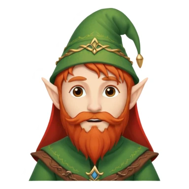 long red bearded elf sticker