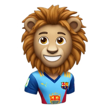 Lionel Messi sur un lion sticker