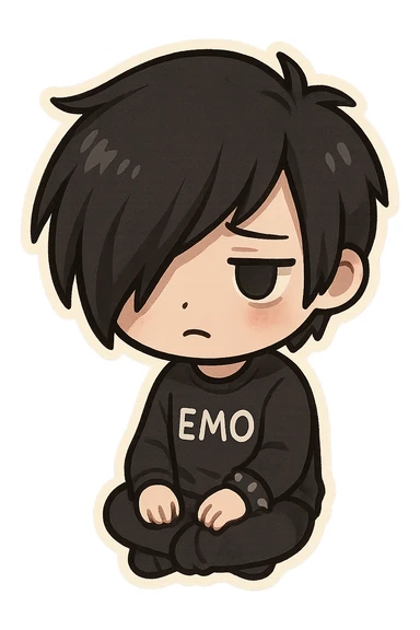 Emo object sticker