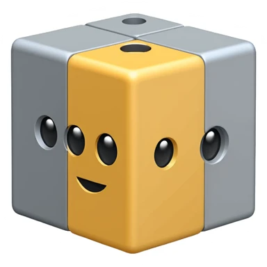 pixelated block with code brackets {} on it sticker