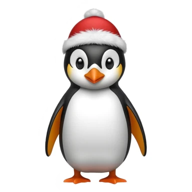 penguen with red cap sticker
