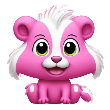 pink skunk blushed sticker
