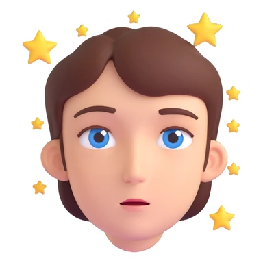 person with stars in their eyes sticker