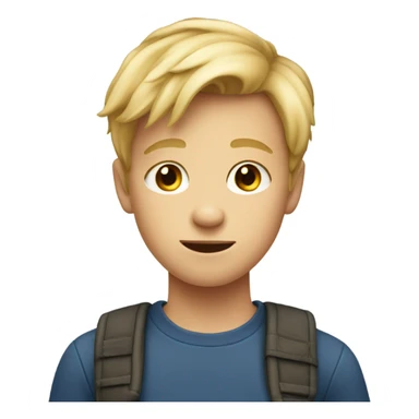 Talkative 12 year old boy with blond hair sticker