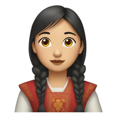 Kyrgyz girl sticker