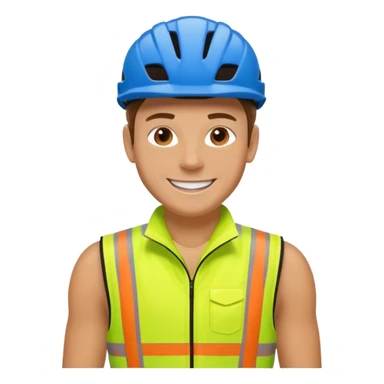 Cyclist with hi-vis vest sticker