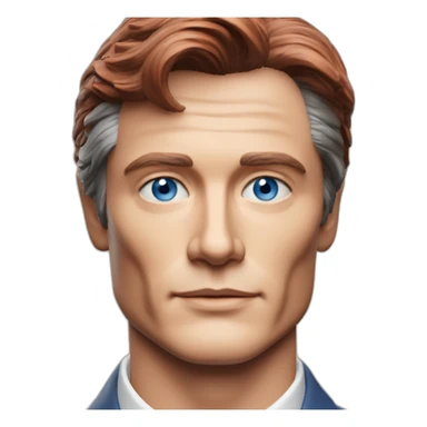 alain delon young space minister blue eyes neat red hair sticker