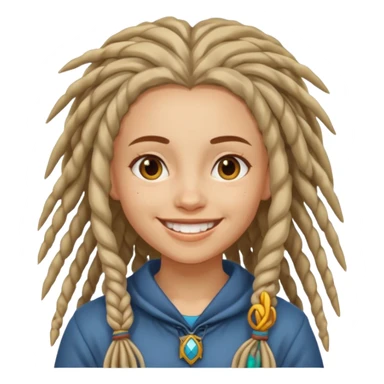 slavic girl with dreadlocks sticker